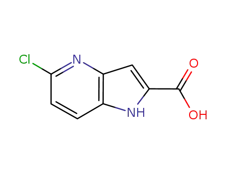 Molecular Structure of 800401-63-2 (5-Chloro-1H-pyrrolo[3,2-b]pyridine-2-carboxylic acid)