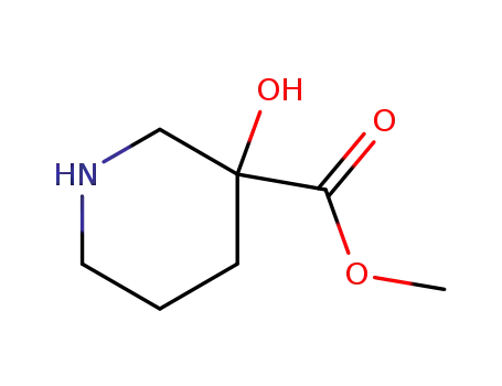 Molecular Structure of 1008779-94-9 (3-Piperidinecarboxylic acid, 3-hydroxy-, Methyl ester)