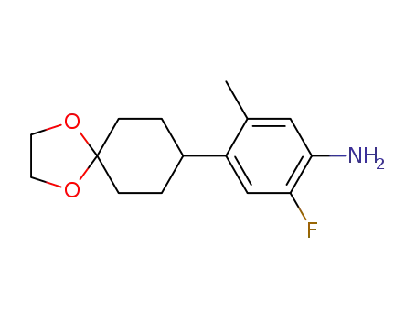 2-fluoro-5-dimethyl-4-(1,4-dioxaspiro[4.5]decan-8-yl)aniline