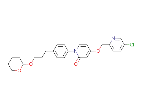 2(1H)-Pyridinone,
4-[(5-chloro-2-pyridinyl)methoxy]-1-[4-[3-[(tetrahydro-2H-pyran-2-yl)oxy]
propyl]phenyl]-