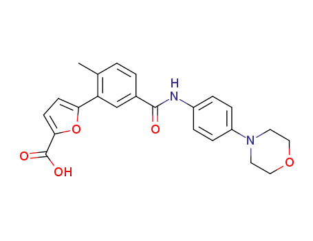 5-[2-methyl-5-(4-morpholin-4-yl-phenylcarbamoyl)-phenyl]-furan-2-carboxylic acid