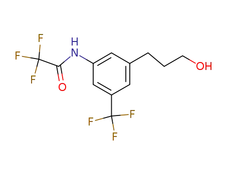 Molecular Structure of 924909-67-1 (Acetamide,
2,2,2-trifluoro-N-[3-(3-hydroxypropyl)-5-(trifluoromethyl)phenyl]-)