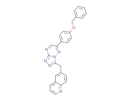Molecular Structure of 1380344-33-1 (6-((6-(4-(benzyloxy)phenyl)-[1,2,4]triazolo[4,3-b][1,2,4]triazin-3-yl)methyl)quinoline)