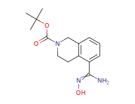 Molecular Structure of 1165923-57-8 (1,1-dimethylethyl 5-hydroxyamino(imino)methyl-3,4-dihydro-2(1H)-isoquinolinecarboxylate)