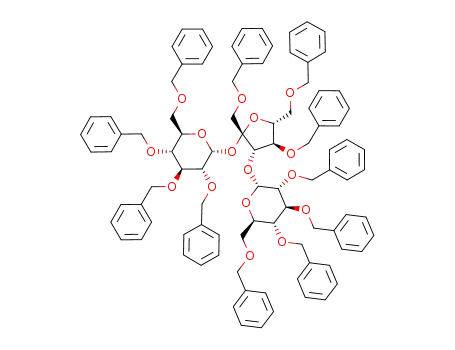 1,4,6-tri-O-benzyl-3-O-(2,3,4,6-tetra-O-benzyl-α-D-glucopyranosyl)-β-D-fructofuranosyl 2,3,4,6-tetra-O-benzyl-α-D-glucopyranoside