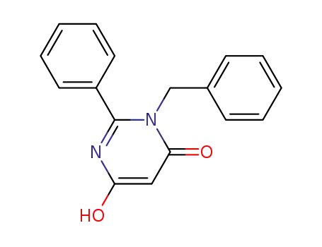 Molecular Structure of 173462-56-1 (4(3H)-Pyrimidinone, 6-hydroxy-2-phenyl-3-(phenylmethyl)-)