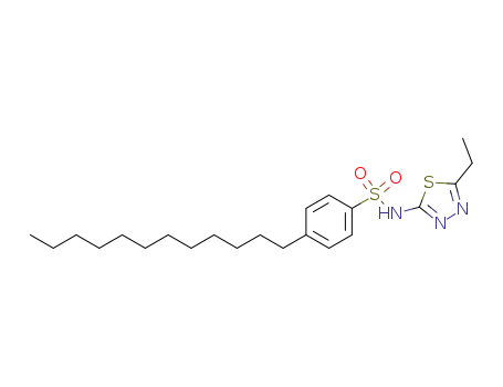 Molecular Structure of 1191951-59-3 (4-dodecyl-N-(5-ethyl-1,3,4-thiadiazol-2-yl)benzenesulfonamide)