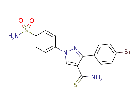 1-[4-(aminosulfonyl)phenyl]-3-(4-bromophenyl)-1H-pyrazole-4-carbothioamide