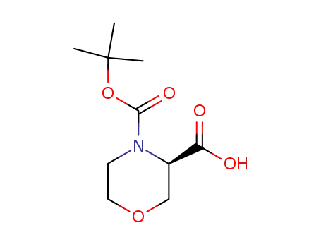 Molecular Structure of 869681-70-9 (4-Boc-3(R)-morpholinecarboxylic acid)