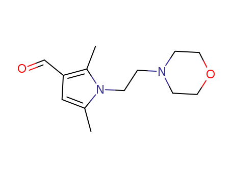 Molecular Structure of 887694-84-0 (2,5-dimethyl-1-(2-morpholin-4-ylethyl)-1H-pyrrole-3-carbaldehyde)