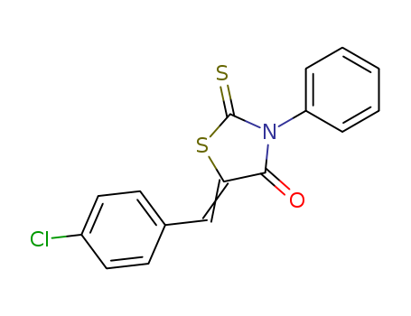 5-[(4-chlorophenyl)methylidene]-3-phenyl-2-sulfanylidene-thiazolidin-4-one cas  55111-68-7