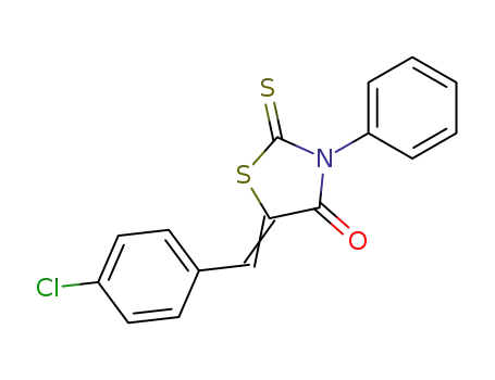 Molecular Structure of 55111-68-7 (5-(4-chlorobenzylidene)-3-phenyl-2-thioxo-1,3-thiazolidin-4-one)