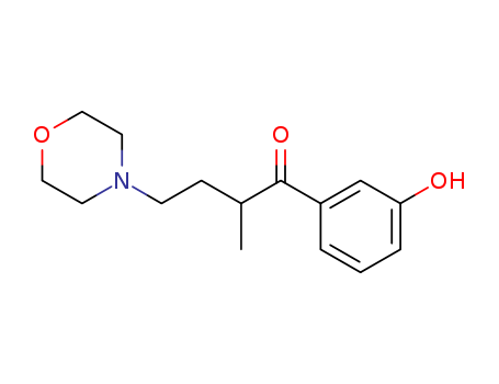 1-Butanone, 1-(3-hydroxyphenyl)-2-methyl-4-(4-morpholinyl)-