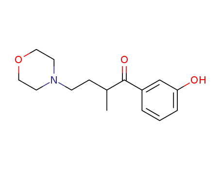Molecular Structure of 850664-13-0 (1-Butanone, 1-(3-hydroxyphenyl)-2-methyl-4-(4-morpholinyl)-)