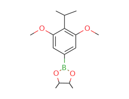 Molecular Structure of 1305339-26-7 (2-(4-isopropyl-3,5-dimethoxyphenyl)-4,4,5,5-tetramethyl-1,3,2-dioxaborolane)