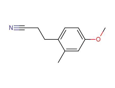 Molecular Structure of 28353-89-1 (β-(4-methoxy-2-methylphenyl)-propionitrile)