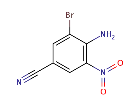 Molecular Structure of 1239720-33-2 (4-AMino-3-broMo-5-nitrobenzonitrile)