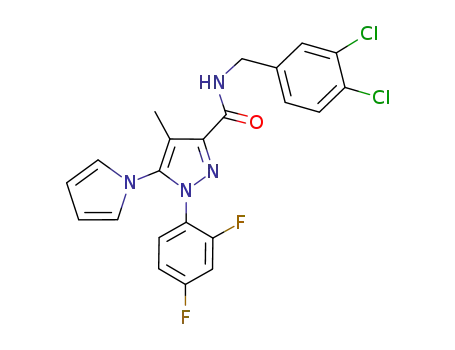 C<sub>22</sub>H<sub>16</sub>Cl<sub>2</sub>F<sub>2</sub>N<sub>4</sub>O