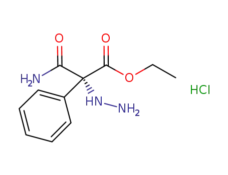 ethyl 2-carbamoyl-2-hydrazinyl-2-phenylacetate hydrochloride