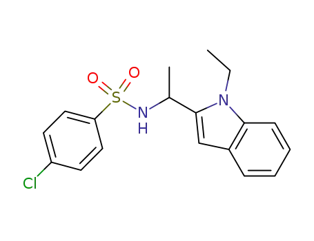 4-chloro-N-(1-(1-ethyl-1H-indol-2-yl)ethyl)-benzenesulfonamide
