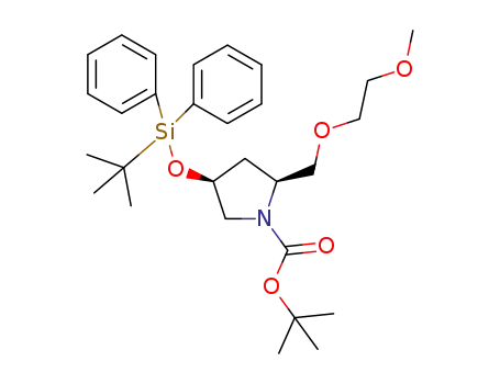 (2S,4S)-tert-butyl 4-(tert-butyldiphenylsilanyloxy)-2-((2-methoxyethoxy)methyl)pyrrolidine-1-carboxylate