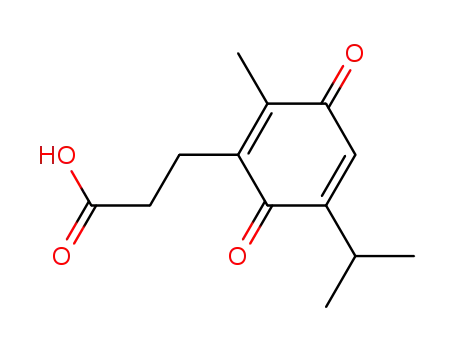 Molecular Structure of 1240724-54-2 (3-(2-methyl-5-(1-methylethyl)-3,6-dioxocyclohexa-1,4-dienyl)propanoic acid)