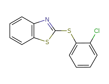 Molecular Structure of 60372-34-1 (2-(2-CHLOROPHENYLSULFANYL)BENZOTHIAZOLE)