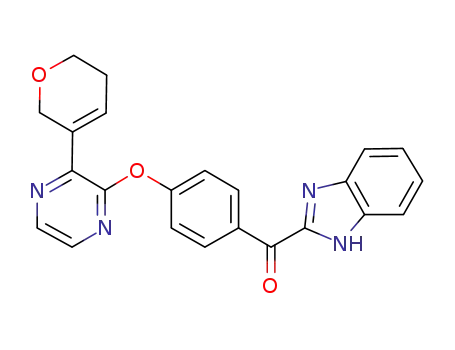 1H-benzimidazol-2-yl(4-((3-(5,6-dihydro-2H-pyran-3-yl)-2-pyrazinyl)oxy)phenyl)methanone