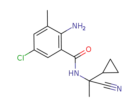 2-amino-5-chloro-N-(cyano-cyclopropyl-methyl-methyl)-3-methyl-benzamide
