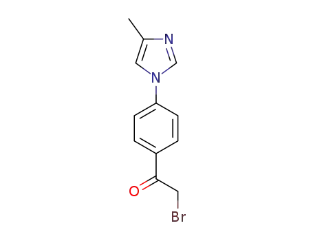 Molecular Structure of 810662-38-5 (2-bromo-1-(4-(4-methyl-1Himidazol-1-yl)phenyl)ethanone)