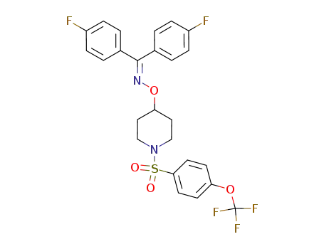 bis(4-fluorophenyl)methanone O-1-(4-(trifluoromethoxy)phenylsulfonyl)piperidin-4-yloxime