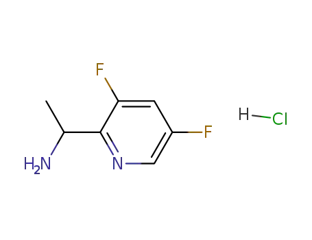 Molecular Structure of 1065267-25-5 (1-(3,5-difluoropyridin-2-yl)ethanaMine hydrochloride)