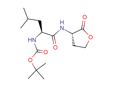Molecular Structure of 202815-09-6 (Carbamic acid,
[(1S)-3-methyl-1-[[[(3S)-tetrahydro-2-oxo-3-furanyl]amino]carbonyl]butyl]
-, 1,1-dimethylethyl ester)