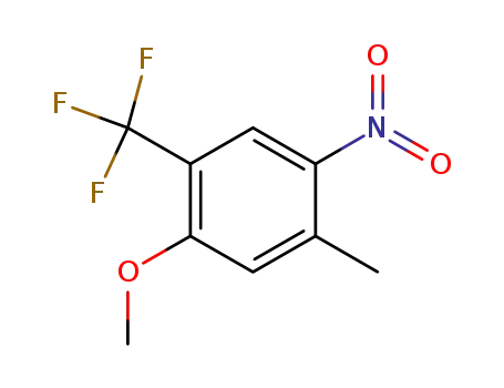 Molecular Structure of 933673-45-1 (2-METHOXY-4-METHYL-5-NITROBENZOTRIFLUORIDE)