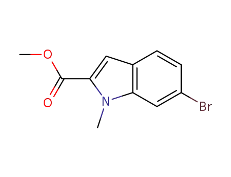 Molecular Structure of 680569-18-0 (Methyl 6-broMo-1-Methylindole-2-carboxylate, 97%)