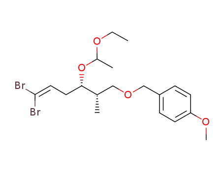 1-(((2S,3S)-6,6-dibromo-3-(1-ethoxyethoxy)-2-methylhex-5-enyloxy)methyl)-4-methoxybenzene