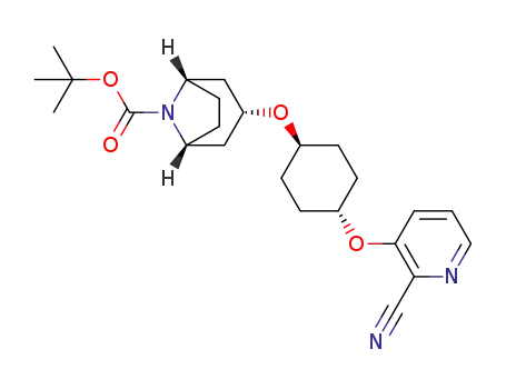 (1R,3s,5S)-tert-butyl 3-((1r,4R)-4-(2-cyanopyridin-3-yloxy)cyclohexyloxy)-8-azabicyclo[3.2.1]octane-8-carboxylate