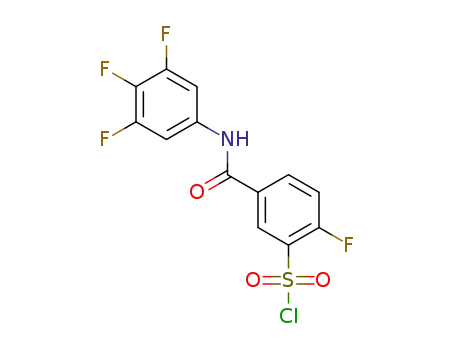 2-fluoro-5-(3,4,5-trifluorophenylcarbamoyl)benzene-1-sulfonyl chloride