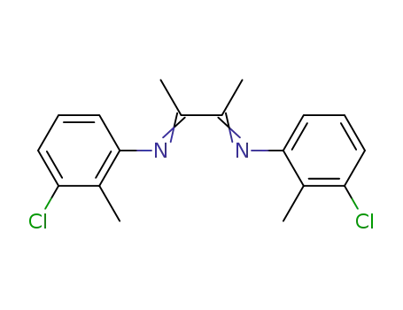Molecular Structure of 1331830-77-3 (bis[N,N'-(3-chloro-2-methylphenyl)imino]-1,2-dimethylethane)