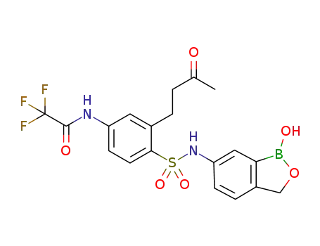 2,2,2-trifluoro-N-(4-(N-(1-hydroxy-1,3-dihydrobenzo[c][1,2]oxaborol-6-yl)sulfamoyl)-3-(3-oxobutyl)phenyl)acetamide