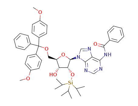 N-Benzoyl-5'-O-[bis(4-methoxyphenyl)phenylmethyl]-2'-O-[tris(1-methylethyl)silyl]adenosine(1309592-53-7)