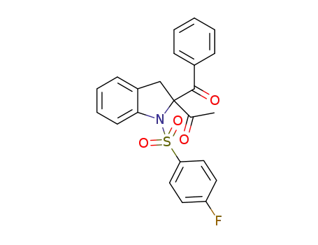 1-(2-benzoyl-1-((4-fluorophenyl)sulfonyl)indolin-2-yl)ethanone