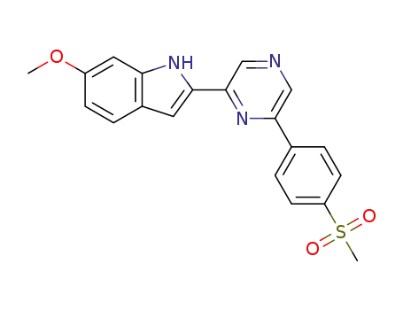 2-[6-(4-methanesulfonyl-phenyl)-pyrazin-2-yl]-6-methoxy-1H-indole