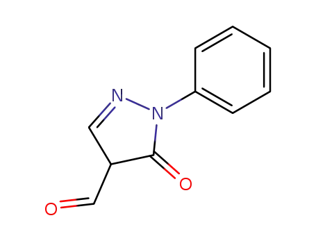 Molecular Structure of 57135-04-3 (1H-Pyrazole-4-carboxaldehyde, 4,5-dihydro-5-oxo-1-phenyl-)