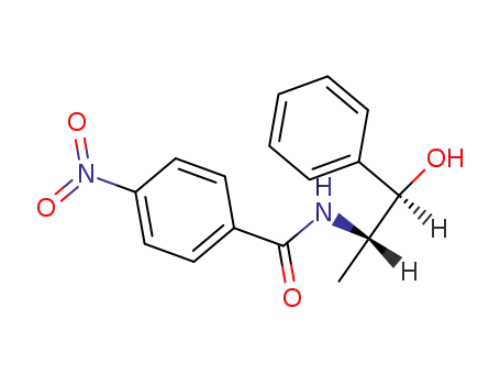 Molecular Structure of 126524-08-1 (4-nitro-benzoic acid-((1<i>S</i>,2<i>R</i>)-2-hydroxy-1-methyl-2-phenyl-ethylamide); N-(4-nitro-benzoyl)-(-)-norephedrine)