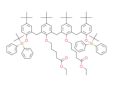 diethyl 5,5'-(6,6'-methylenebis(4-tert-butyl-2-(5-tert-butyl-2-(tertbutyldiphenylsilyloxy)benzyl)-6,1-phenylene)bis(oxy))dipentanoate