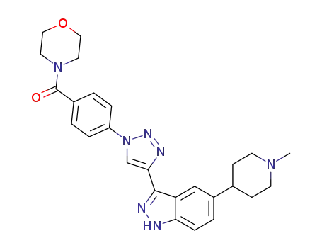 5-(1-methylpiperidin-4-yl)-3-{1-[4-(morpholin-4-ylcarbonyl)phenyl]-1H-1,2,3-triazol-4-yl}-1H-indazole