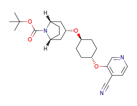 (1R,3s,5S)-tert-butyl 3-((1r,4R)-4-(4-cyanopyridin-3-yloxy)cyclohexyloxy)-8-azabicyclo[3.2.1]octane-8-carboxylate