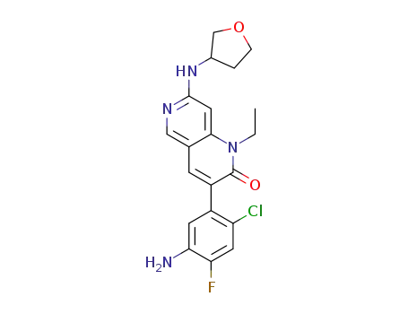 3-(5-amino-2-chloro-4-fluorophenyl)-1-ethyl-7-(tetrahydrofuran-3-ylamino)-1,6-naphthyridin-2(1H)-one