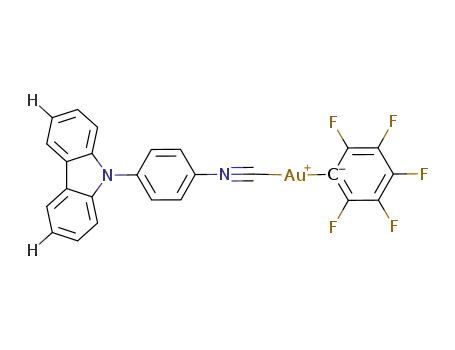 [Au(C<sub>6</sub>F<sub>5</sub>)(9-(4-isocyanophenyl)carbazole)]